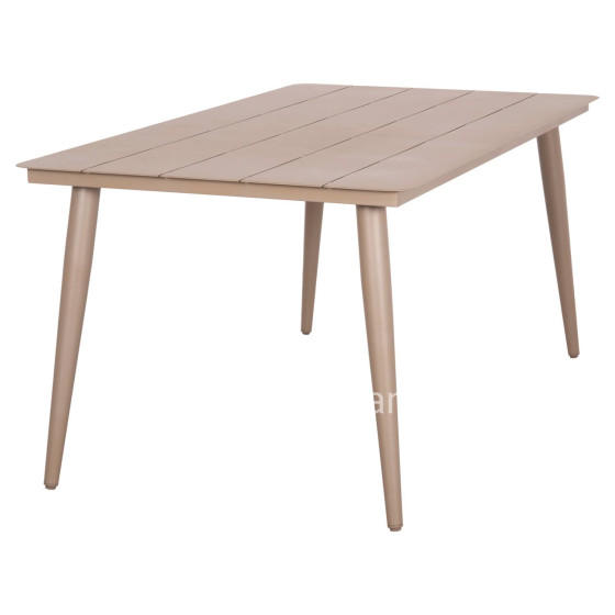 ALUMINUM DINING TABLE RECTANGULAR HIGER HM6291.04 CAPPUCCINO 160x90x78Hcm.