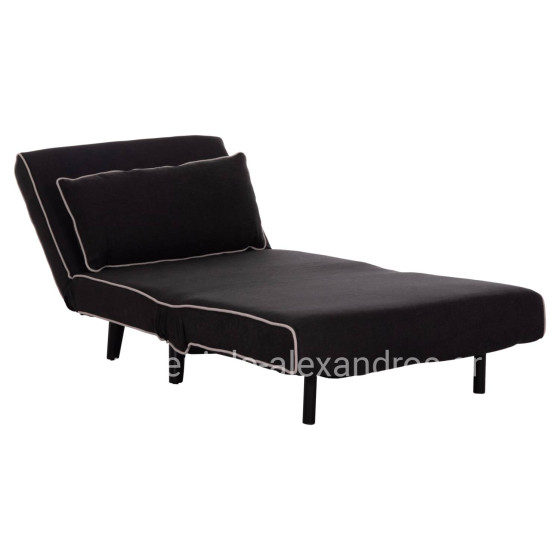 ARMCHAIR-BED BRAXTON HM8425.03 BLACK FABRIC 78x88x78Hcm.