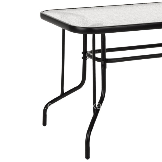 ΣΕΤ ΤΡΑΠΕΖΑΡΙΑΣ 5ΤΜΧ ADAM HM21220 ΚΑΡΕΚΛΕΣ ΜΕΤΑΛΛΙΚΕΣ & ΤΡΑΠΕΖΙ 110x60 ΜΑΥΡΟ