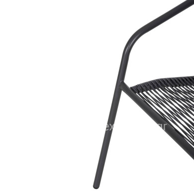 OUTDOOR DINING SET 5PCS SWIFTER HM21222 METAL CHAIRS & TABLE 110x60 GREY