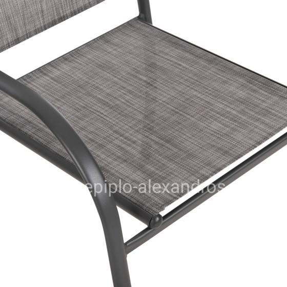 OUTDOOR DINING SET 5PCS REDAN HM21223 TABLE & 4 ARMCHAIRS IN GREY