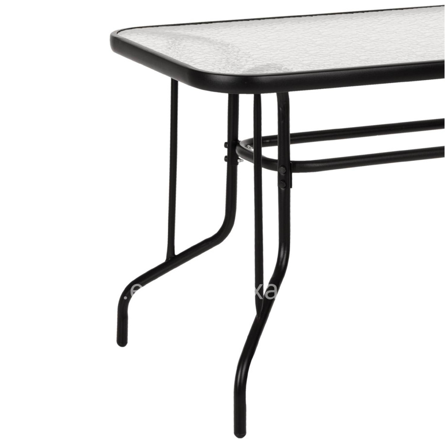 OUTDOOR DINING SET 5PCS REDAN HM21223.01 TABLE & 4 ARMCHAIRS IN BLACK