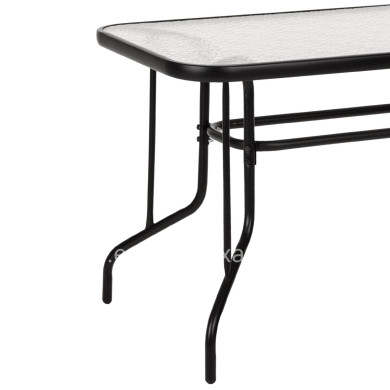 OUTDOOR DINING SET 5PCS REDAN HM21223.01 TABLE & 4 ARMCHAIRS IN BLACK