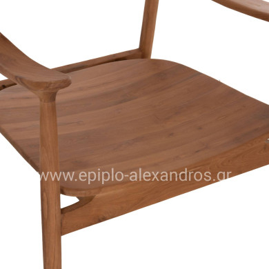 LOUNGE ARMCHAIR RANGER HM18255.01 TEAK WOOD IN NATURAL 70x73x73Hcm.