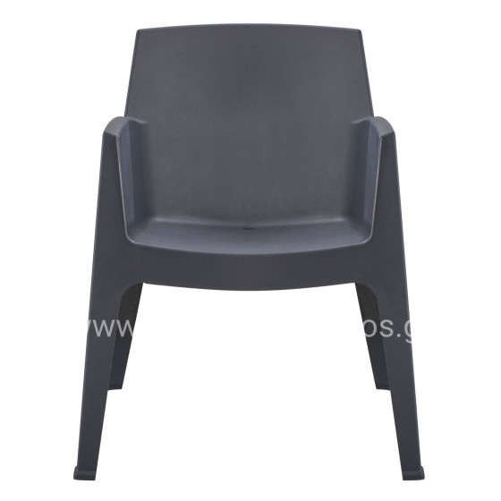 POLYPROPYLENE ARMCHAIR SLEEK HM6370.10 GREY 68x63x82.5Hcm.