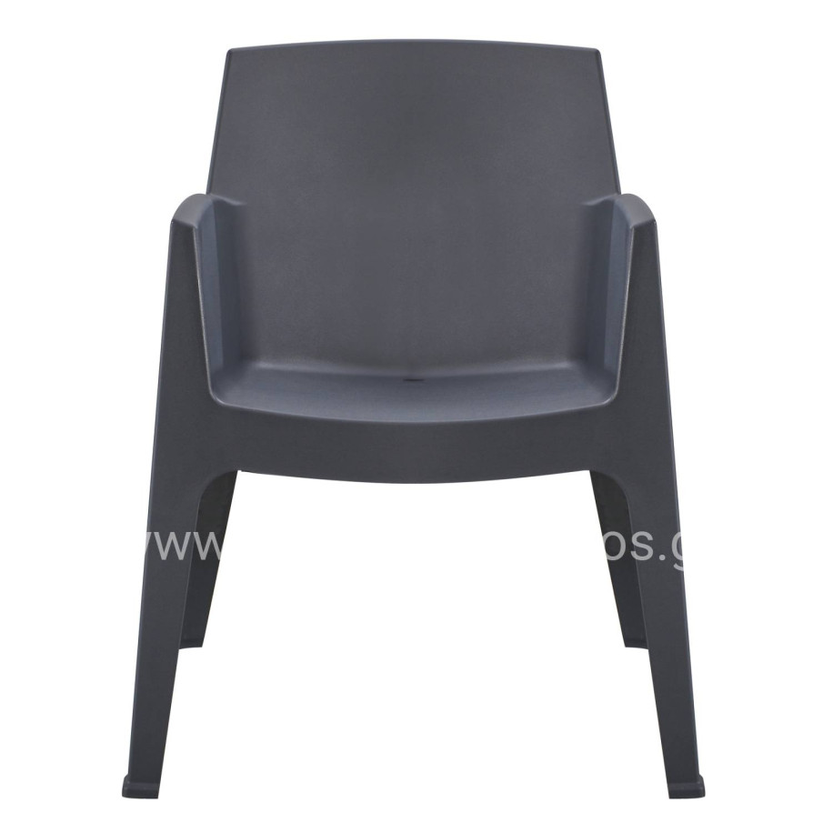 POLYPROPYLENE ARMCHAIR SLEEK HM6370.10 GREY 68x63x82.5Hcm.
