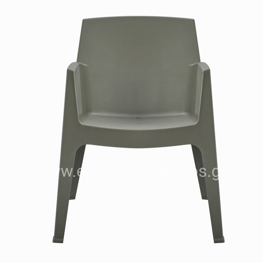 POLYPROPYLENE ARMCHAIR SLEEK HM6370.05 DARK OLIVE GREEN 68x63x82.5Hcm.