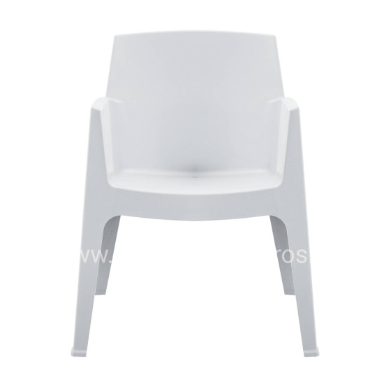 POLYPROPYLENE ARMCHAIR SLEEK HM6370.01 WHITE 68x63x82.5Hcm.