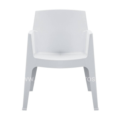 POLYPROPYLENE ARMCHAIR SLEEK HM6370.01 WHITE 68x63x82.5Hcm.