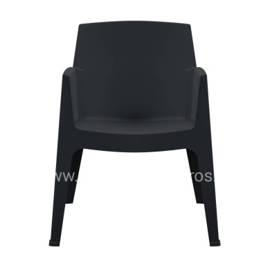 POLYPROPYLENE ARMCHAIR SLEEK HM6370.02 BLACK 68x63x82.5Hcm.