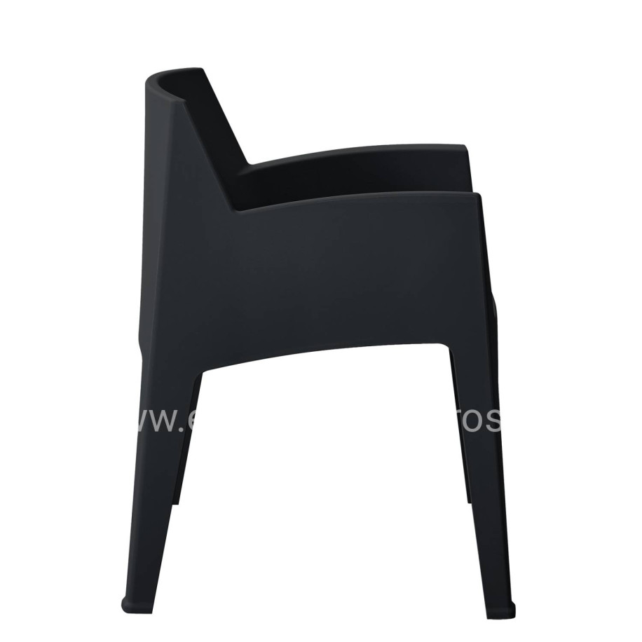 ΠΟΛΥΘΡΟΝΑ ΠΟΛΥΠΡΟΠΥΛΕΝΙΟΥ SLEEK HM6370.02 ΜΑΥΡΗ 68x63x82,5Υεκ.