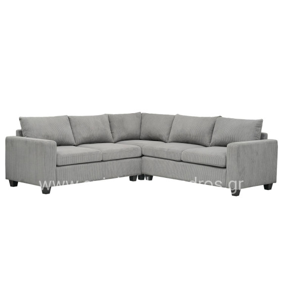 CORNER SOFA CALDER HM3286.01 GREY FABRIC 254x254x90(seat)x91Hcm.