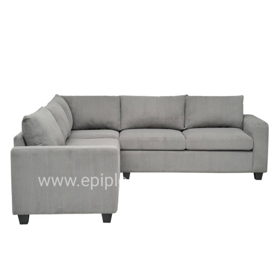 ΓΩΝΙΑΚΟΣ ΚΑΝΑΠΕΣ CALDER HM3286.01 ΓΚΡΙ ΥΦΑΣΜΑ 254x254x90x91Υεκ.