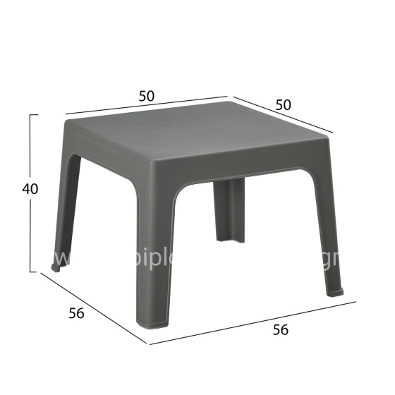 ΣΕΤ 3ΤΜΧ ΠΟΛΥΠΡΟΠΥΛΕΝΙΟΥ SLEEK HM21267.05 ΤΡΑΠΕΖΑΚΙ & 2 ΠΟΛΥΘΡΟΝΕΣ-DARK OLIVE GREEN