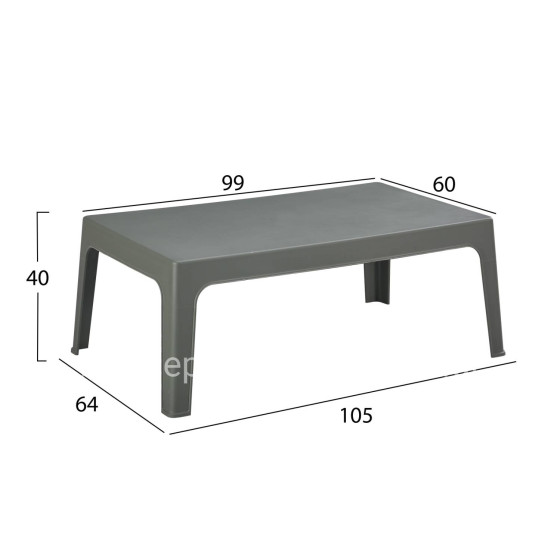 LOUNGE SET 4PCS SLEEK HM21268.05 DARK OLIVE GREEN POLYPROPYLENE