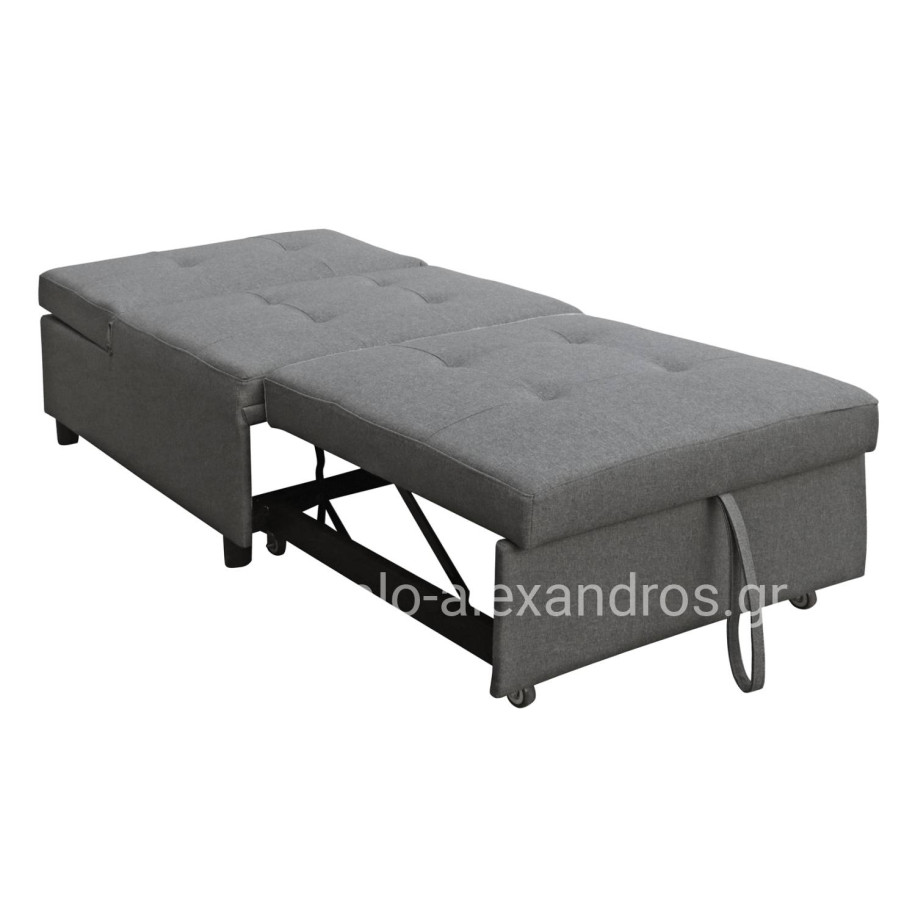 LOUNGE CHAIR-BED LIBRE HM3295.01 GREY FABRIC 75x106x87Hcm.