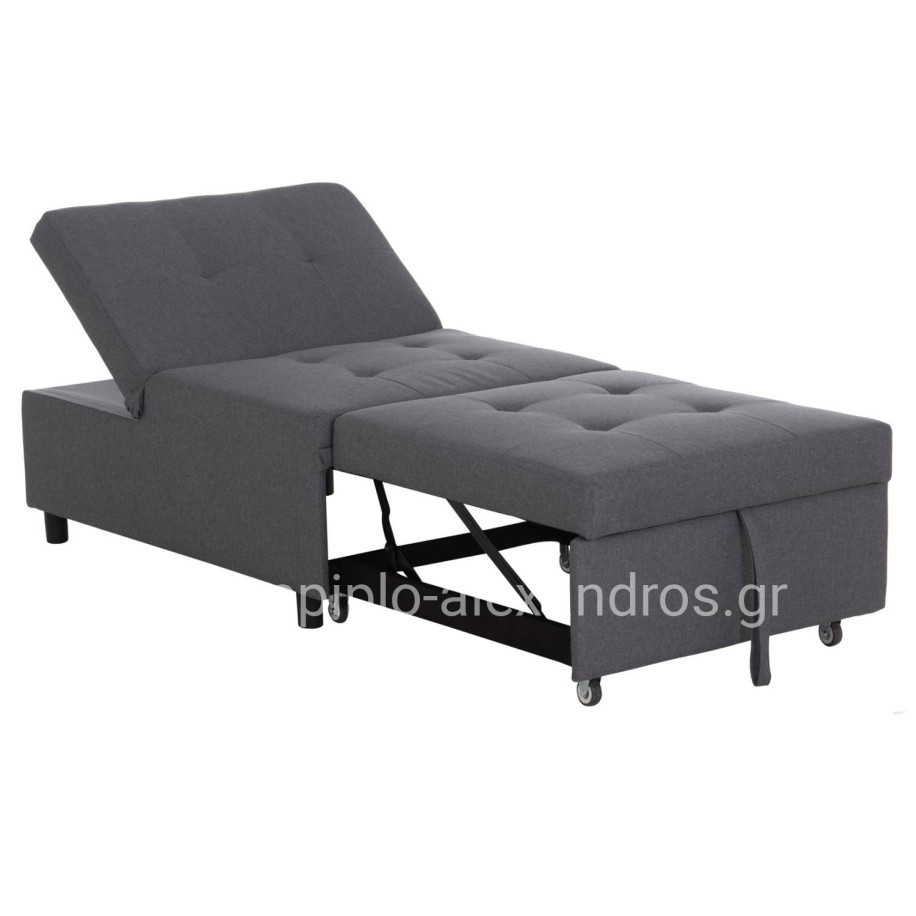 ΠΟΛΥΘΡΟΝΑ-ΚΡΕΒΑΤΙ LIBRE HM3295.01 ΓΚΡΙ ΥΦΑΣΜΑ 75x106x87Υεκ.