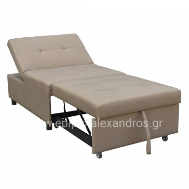 LOUNGE CHAIR-BED LIBRE HM3295.03 BEIGE FABRIC 75x106x87Hcm.