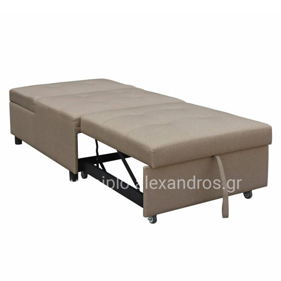 LOUNGE CHAIR-BED LIBRE HM3295.03 BEIGE FABRIC 75x106x87Hcm.