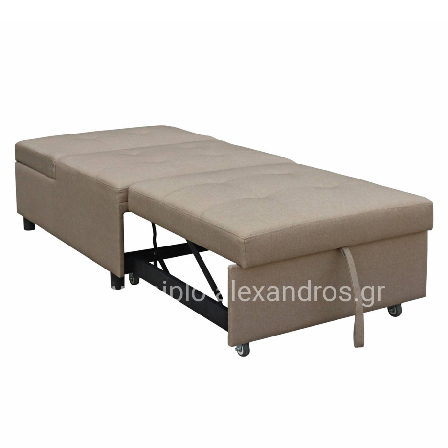 LOUNGE CHAIR-BED LIBRE HM3295.03 BEIGE FABRIC 75x106x87Hcm.