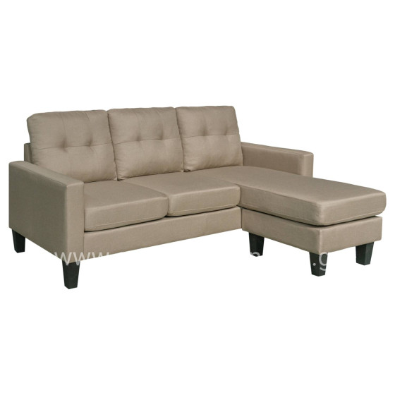 CORNER SOFA REVERSIBLE MEGGY HM3297.03 BEIGE FABRIC 184.5x129x86Hcm.