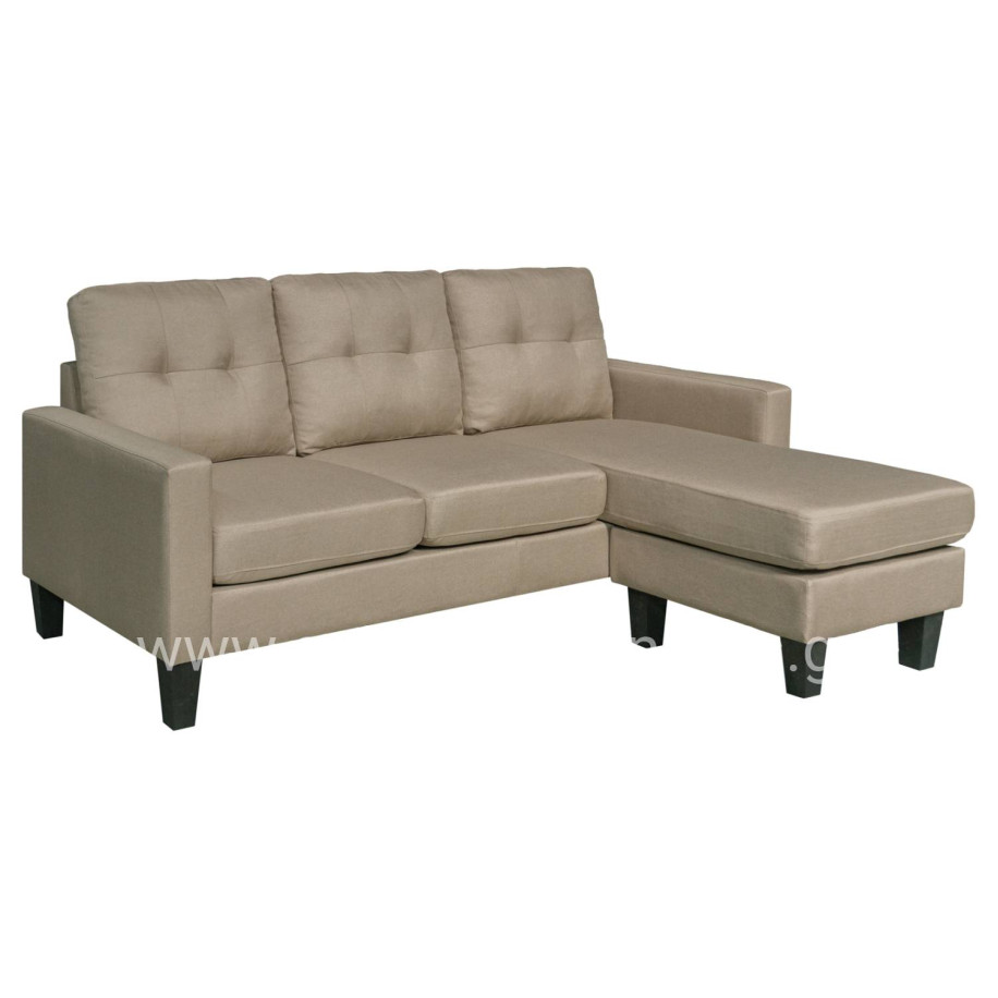 CORNER SOFA REVERSIBLE MEGGY HM3297.03 BEIGE FABRIC 184.5x129x86Hcm.