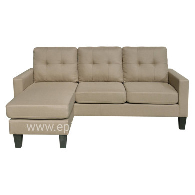 ΚΑΝΑΠΕΣ ΓΩΝΙΑ ΑΝΑΣΤΡΕΨΙΜΗ MEGGY HM3297.03 ΜΠΕΖ ΥΦΑΣΜΑ 184,5x129x86Yεκ.