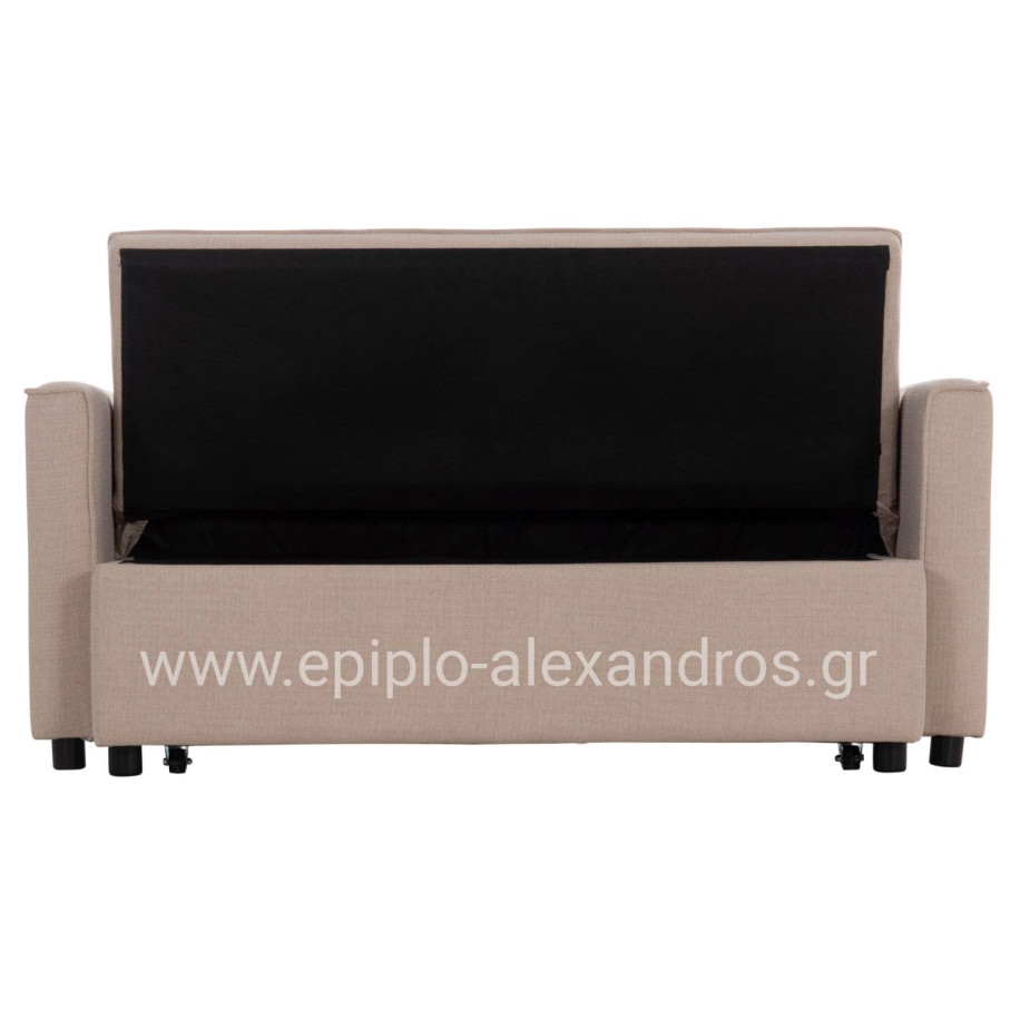 SOFA BED 2-SEATER BORG HM3289.03 BEIGE FABRIC 140x75x89Hcm.