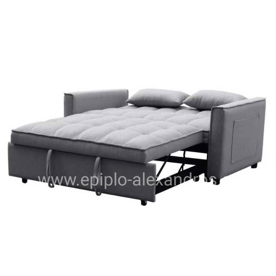 ΚΑΝΑΠΕΣ ΚΡΕΒΑΤΙ 2-ΘΕΣΙΟΣ BORG HM3289.11 ΓΚΡΙ ΥΦΑΣΜΑ 140x75x89Υεκ