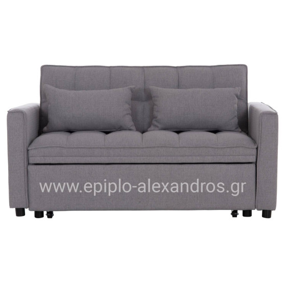 SOFA BED 2-SEATER BORG HM3289.11 GREY FABRIC 140x75x89Hcm.