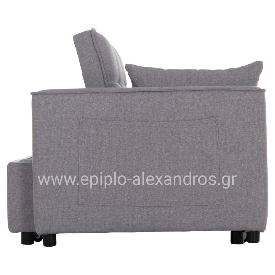 ΚΑΝΑΠΕΣ ΚΡΕΒΑΤΙ 2-ΘΕΣΙΟΣ BORG HM3289.11 ΓΚΡΙ ΥΦΑΣΜΑ 140x75x89Υεκ