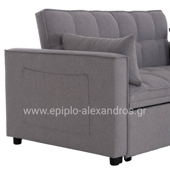 SOFA BED 2-SEATER BORG HM3289.11 GREY FABRIC 140x75x89Hcm.