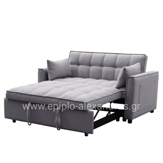 ΚΑΝΑΠΕΣ ΚΡΕΒΑΤΙ 2-ΘΕΣΙΟΣ BORG HM3289.01 ΓΚΡΙ ΥΦΑΣΜΑ 140x75x89Υεκ