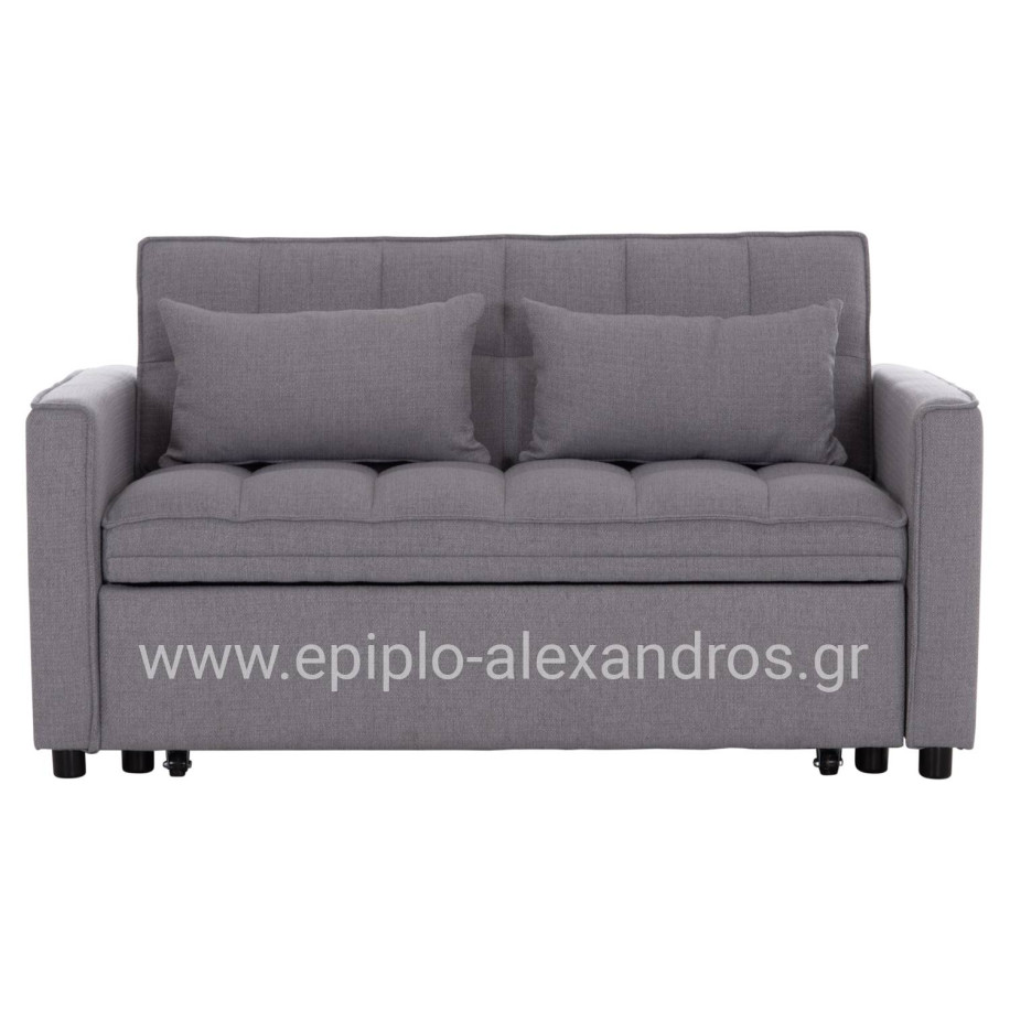 ΚΑΝΑΠΕΣ ΚΡΕΒΑΤΙ 2-ΘΕΣΙΟΣ BORG HM3289.01 ΓΚΡΙ ΥΦΑΣΜΑ 140x75x89Υεκ