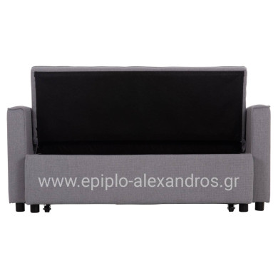 ΚΑΝΑΠΕΣ ΚΡΕΒΑΤΙ 2-ΘΕΣΙΟΣ BORG HM3289.01 ΓΚΡΙ ΥΦΑΣΜΑ 140x75x89Υεκ