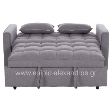 ΚΑΝΑΠΕΣ ΚΡΕΒΑΤΙ 2-ΘΕΣΙΟΣ BORG HM3289.01 ΓΚΡΙ ΥΦΑΣΜΑ 140x75x89Υεκ