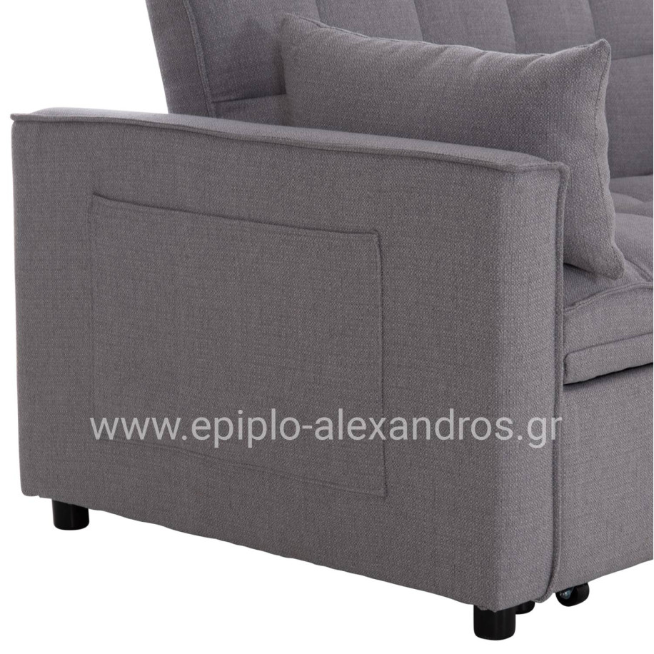 ΚΑΝΑΠΕΣ ΚΡΕΒΑΤΙ 2-ΘΕΣΙΟΣ BORG HM3289.01 ΓΚΡΙ ΥΦΑΣΜΑ 140x75x89Υεκ