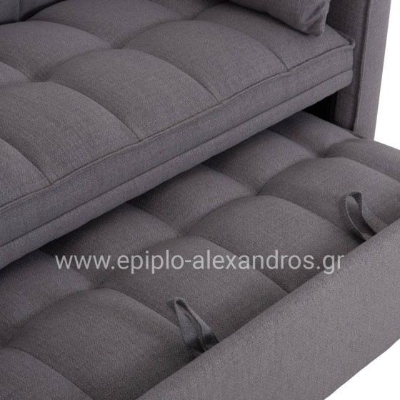 SOFA BED 2-SEATER BORG HM3289.01 GREY FABRIC 140x75x89Hcm.