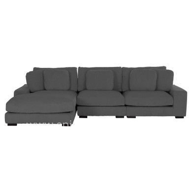 CORNER SOFA LEFT CRANFIELD HM3287.01L GREY CORD FABRIC 315x167(corner)x67Hcm.