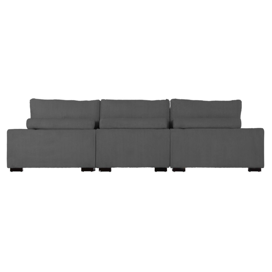 CORNER SOFA LEFT CRANFIELD HM3287.01L GREY CORD FABRIC 315x167(corner)x67Hcm.
