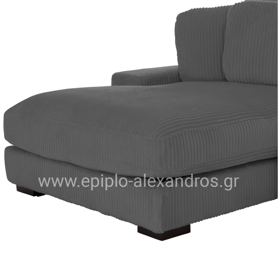 CORNER SOFA LEFT CRANFIELD HM3287.01L GREY CORD FABRIC 315x167(corner)x67Hcm.
