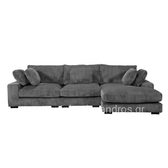 CORNER SOFA RIGHT CRANFIELD HM3287.01R GREY CORD FABRIC 315x167(corner)x67Hcm.