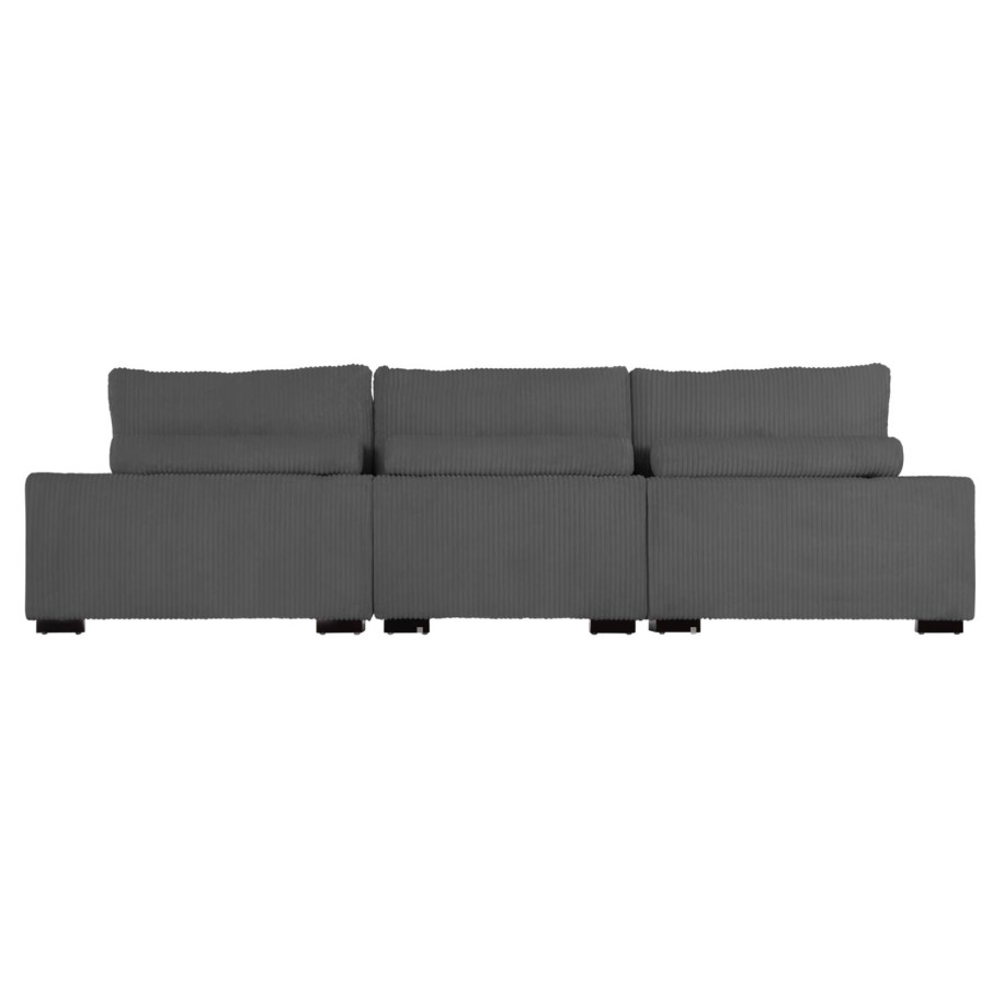 CORNER SOFA RIGHT CRANFIELD HM3287.01R GREY CORD FABRIC 315x167(corner)x67Hcm.