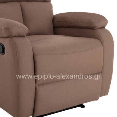 ΠΟΛΥΘΡΟΝΑ RELAX DIONI HM3296.03 ΜΠΕΖ ΥΦΑΣΜΑ 85x90x100Υεκ.