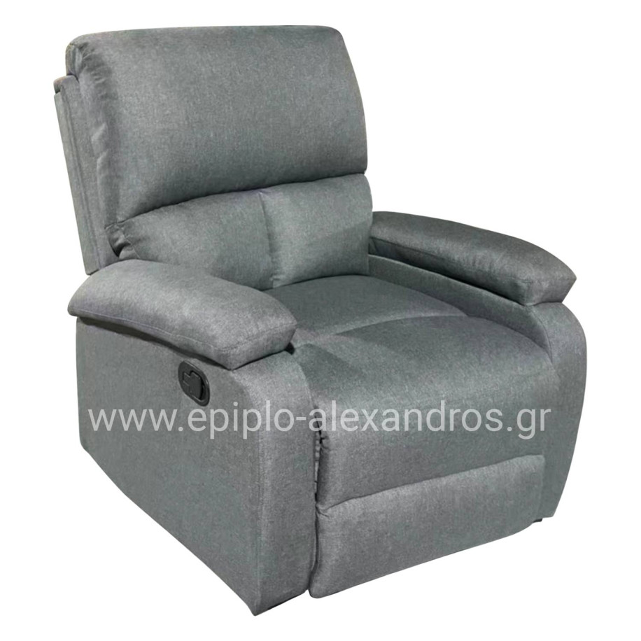 ARMCHAIR RELAX DIONI HM3296.01 GREY FABRIC 85x90x100Hcm.