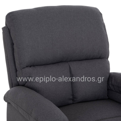 ΠΟΛΥΘΡΟΝΑ RELAX DIONI HM3296.01 ΓΚΡΙ ΥΦΑΣΜΑ 85x90x100Υεκ.
