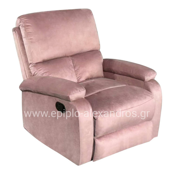 ΠΟΛΥΘΡΟΝΑ RELAX DIONI HM3296.02 ΡΟΖ ΒΕΛΟΥΔΟ 85x90x100Υεκ.