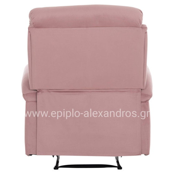 ARMCHAIR RELAX DIONI HM3296.02 PINK VELVET 85x90x100Hcm.