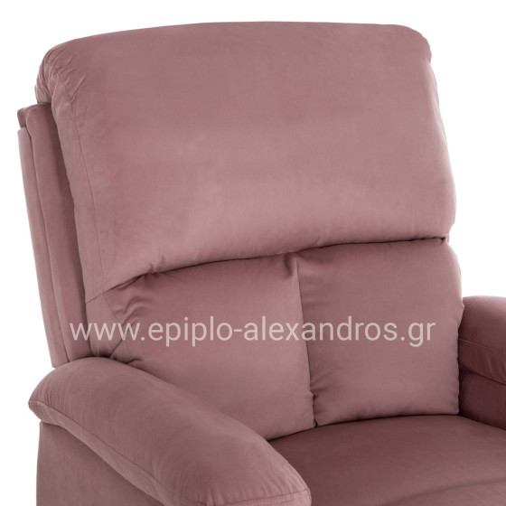 ARMCHAIR RELAX DIONI HM3296.02 PINK VELVET 85x90x100Hcm.
