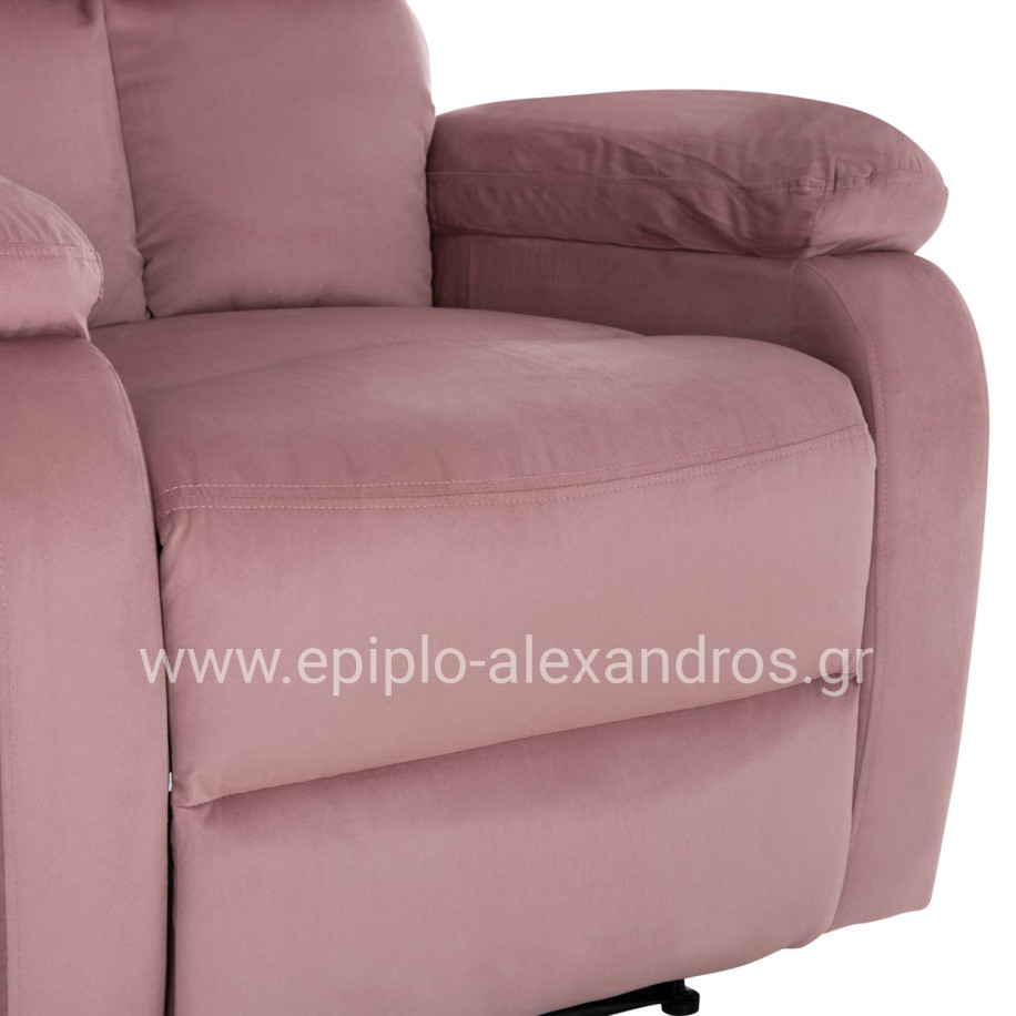 ARMCHAIR RELAX DIONI HM3296.02 PINK VELVET 85x90x100Hcm.